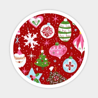 Cute Vintage Christmas Ornaments Magnet